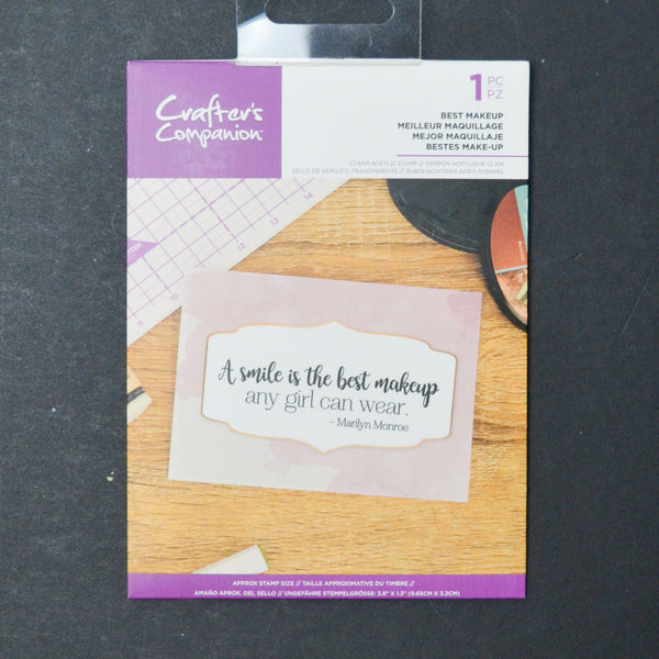 Crafter's Companion Best Makeup Clear Acrylic Stamp
