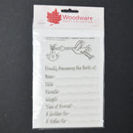 Woodware Craft Collection Birth Announcement Clear Acrylic Stamps