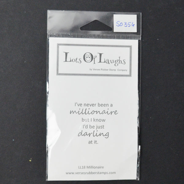 Lots of Laughs Millionaire Rubber Stamp