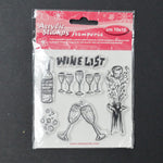 Wine Themed Clear Acrylic Stamps