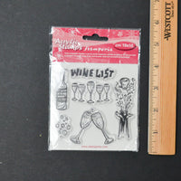 Wine Themed Clear Acrylic Stamps