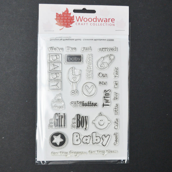 Woodware Craft Collection Baby Themed Stamps