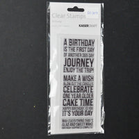 Kaiser Craft Birthday Clear Acrylic Stamps