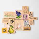 Easter, Rabbits + Fruits Rubber Stamps - Bundle of 15