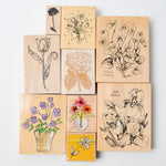 Floral Rubber Stamps - Bundle of 9
