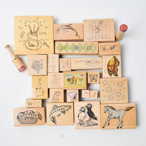 Winnie the Pooh, Cute Animals + Assorted Rubber Stamp Bundle