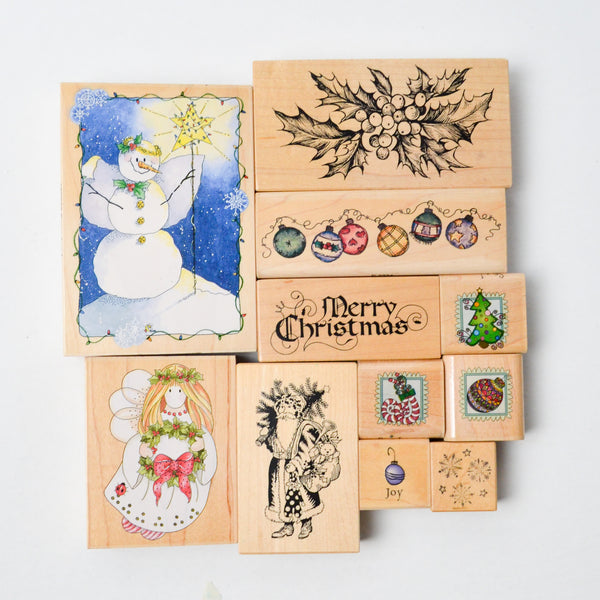 Christmas Rubber Stamps - Bundle of 11