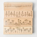 Stampin' Up! Crazy For Christmas Rubber Stamps - Set of 4