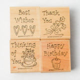 Stampin' Up! Simple Wishes Rubber Stamps - Set of 4