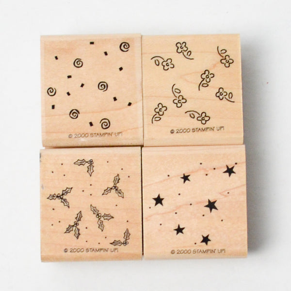 Stampin' Up! Background Basics Rubber Stamps - Set of 4