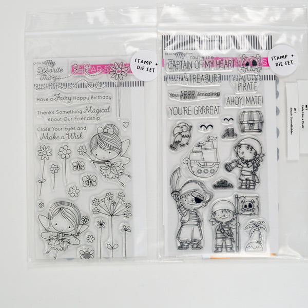 My Favorite Things Party Like a Pirate + Fairy Happy Stamp and Die Sets