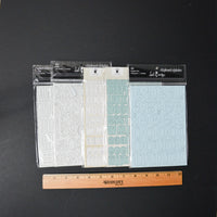 Light Blue + White Chipboard Alphabet Sticker Bundle