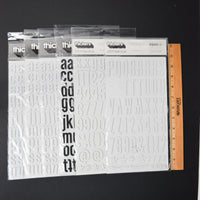 White + Black 3D Alphabet Sticker Bundle