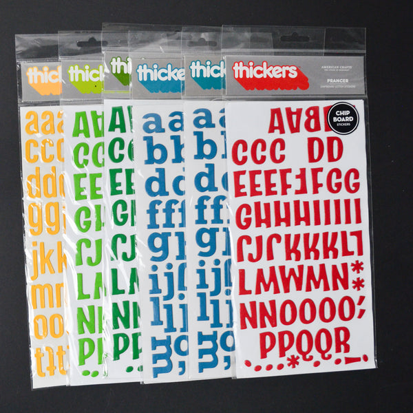 Multicolor 3D Alphabet Sticker Bundle