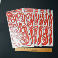 Red Polka Dot Chipboard Alphabet Sticker Bundle