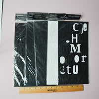 Black + White Chipboard Alphabet Sticker Bundle