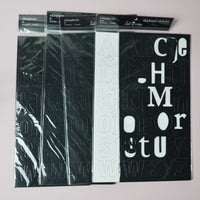 Black + White Chipboard Alphabet Sticker Bundle