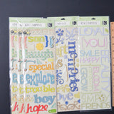 Amy Butler Adhesive Chipboard Word Sticker Bundle