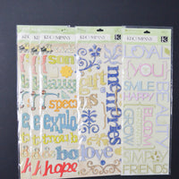 Amy Butler Adhesive Chipboard Word Sticker Bundle