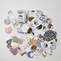 Assorted Sticker + Button Set