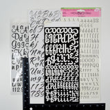 Black + White Alphabet Sticker Bundle