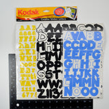 Yellow, Black + Blue Alphabet Sticker Bundle
