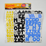 Yellow, Black + Blue Alphabet Sticker Bundle