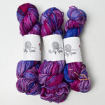 Purple Variegated Fully Spun DK Weight Superwash Merino Blend Yarn - 3 Skeins