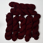 Red + Black Plied Wool Yarn - 7 Skeins