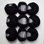 Black Soft Chunky by Third Piece Super Bulky Merino Wool Yarn - 9 Balls