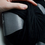 Black Soft Chunky by Third Piece Super Bulky Merino Wool Yarn - 9 Balls