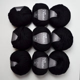 Black Soft Chunky by Third Piece Super Bulky Merino Wool Yarn - 9 Balls