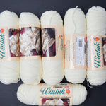 White Caron Wintuk Yarn - 6 Skeins