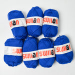 Royal Blue Turbo Swilan Wool Yarn - 7 Skeins
