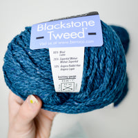 Teal Berroco Blackstone Tweed Wool, Superkid Mohair + Angora Rabbit Blend Yarn - 7 Balls