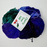 Sparkly Blue + Green Cherry Tree Hill Wool Boucle Yarn - 1 Ball