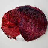 Sparkly Pink + Red Cherry Tree Hill Wool Boucle Yarn - 1 Ball
