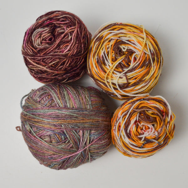 Variegated Wool Blend Yarn - 4 Balls