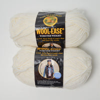 Sparkly White Lion Brand Wool-Ease Worsted Yarn - 2 Skeins