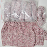 Mauve + White Loopy Bernat Linette Yarn + Project