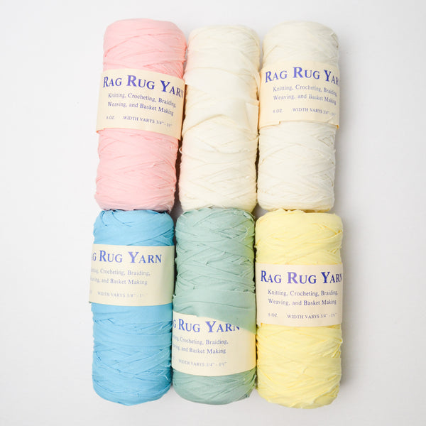 Pastel Rag Rug Yarn Bundle - 6 Spools