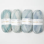 Blue + Gray Filatura Lanarota Fashion Tweed Acrylic + Wool Blend Yarn - 4 Skeins