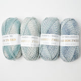 Blue + Gray Filatura Lanarota Fashion Tweed Acrylic + Wool Blend Yarn - 4 Skeins