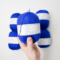 Royal Blue Cashmere + Acrylic Blend Yarn  - 6 Balls