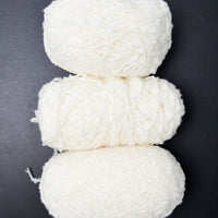 White Textured Yarn - 3 Skeins