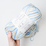 Blue + White Yarnspirations Bernat Softee Baby Yarn - 1 Skein plus Extra