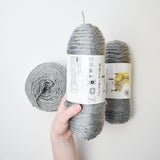 Gray Soft + Shiny Acrylic Yarn - 3 Skeins