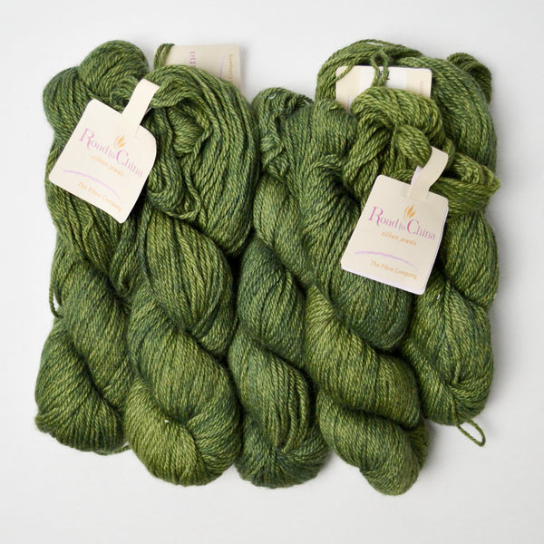 Green The Fibre Company Road to China Light Silken Jewels Alpaca, Cashmere, Camel and Silk Yarn - 5 Skeins