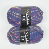 Navy Blue + Multicolor Trekking XXL New Wool + Nylon Yarn - 2 Skeins