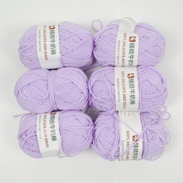 Lavender Soft, Delicate + Snug Yarn - 6 Skeins